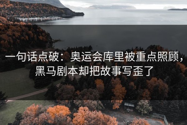 一句话点破：奥运会库里被重点照顾，黑马剧本却把故事写歪了