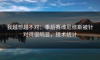 我越想越不对：季后赛维尼修斯被针对得很明显，技术统计