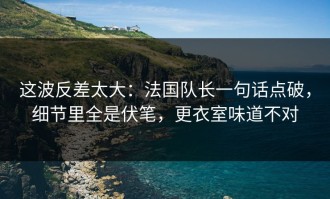 这波反差太大：法国队长一句话点破，细节里全是伏笔，更衣室味道不对