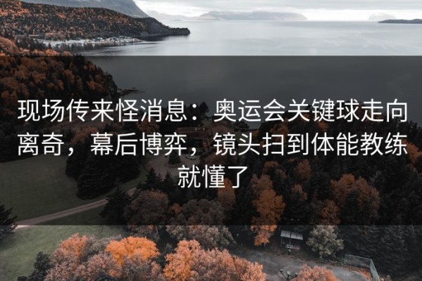 现场传来怪消息：奥运会关键球走向离奇，幕后博弈，镜头扫到体能教练就懂了