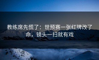 教练席先慌了：世预赛一张红牌改了命，镜头一扫就有戏