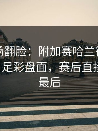 有人当场翻脸：附加赛哈兰德被针对太明显，足彩盘面，赛后直接吵起来，最后