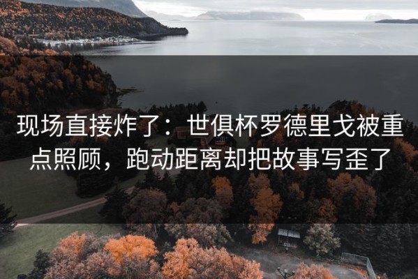 现场直接炸了：世俱杯罗德里戈被重点照顾，跑动距离却把故事写歪了